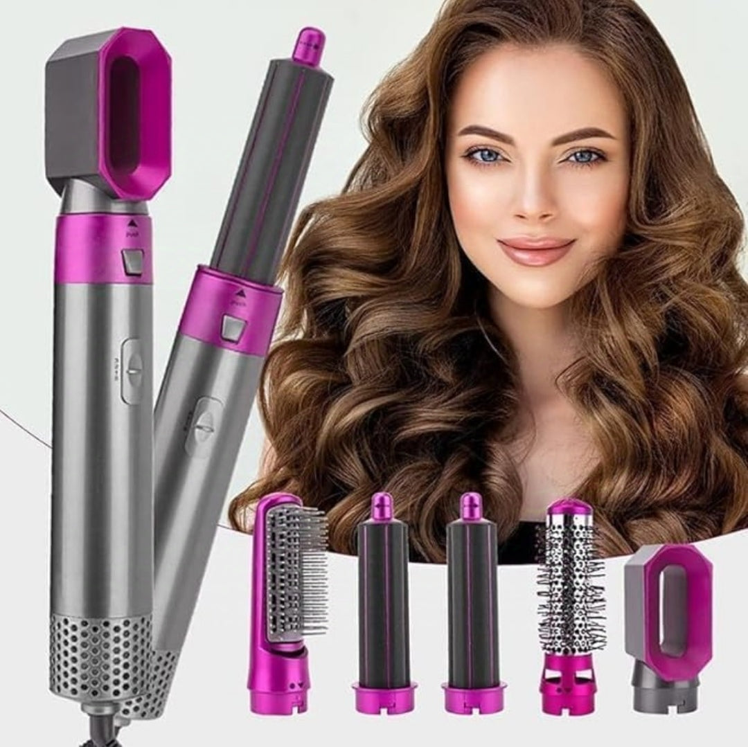 Multi-Functional 5 IN 1 Hair Styling Tool Detachable Hot Air Brush Hair Dryer